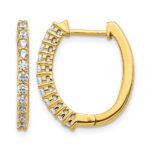 14k Diamond Hinged Hoop Earrings