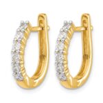 14k Diamond Hinged Hoop Earrings - Image 2