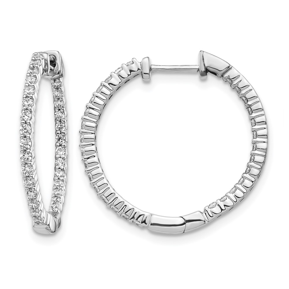 EM5431-062-1WA.jpg 10k White Gold Polished Diamond In/Out Hinged Hoop Earrings - Image 1
