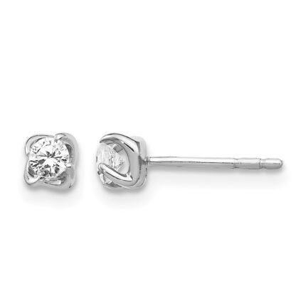 14k White Gold 1/5 carat Diamond Post Earrings