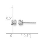 14k White Gold 1/5 carat Diamond Post Earrings - Image 4