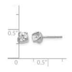 14k White Gold 1/2 carat Lab Grown Diamond VS/SI+ G+ Stud Post Earrings - Image 4