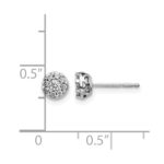 14k White Gold Diamond Cluster Earrings - Image 4