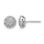 14k White Gold 1/3 carat Diamond Cluster Post Earrings