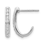 14k White Gold 1/5 carat Lab Grown Diamond VS/SI+ G+ Complete J-Hoop Post Earrings