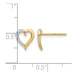 14k Diamond Heart Earrings - Image 4