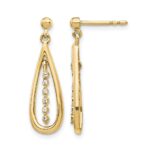 10k Diamond Teardrop Post Earrings