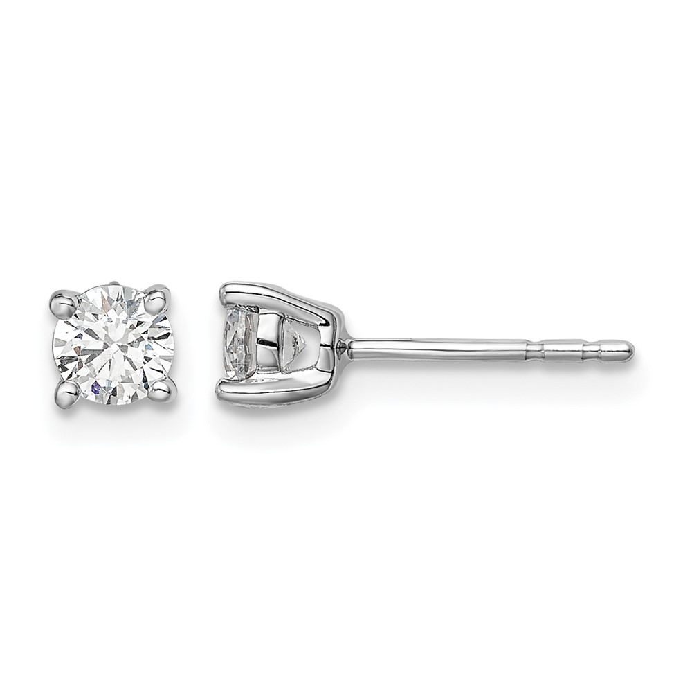 EM6161-050-WAA.jpg 14k White Gold 1/2 carat Lab Grown Diamond VS/SI+ G+ Post Earrings - Image 1