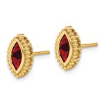 14k Marquise Garnet Post Earrings - Image 2