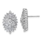 14k 2 1/2 carat Lab Grown Diamond VS/SI+ G+ Complete Cluster Post Earrings