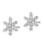 14k White Gold 1/2 carat Lab Grown Diamond VS/SI+ G+ Complete Star Post Earrings - Image 2