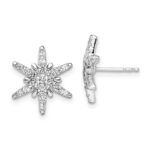 14k White Gold 5/8 carat Lab Grown Diamond VS/SI+ G+ Complete Star Post Earrings
