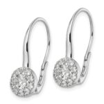 14k White Gold 1 1/2 carat Lab Grown Diamond VS/SI+ G+ Complete Drop Leverback Earrings - Image 2