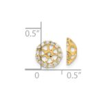 14k 1/5 carat Diamond Circle Earring Jackets - Image 4
