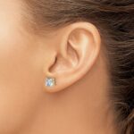 14k 3 carat Lab Grown Diamond VS/SI+ G+ Cushion Complete Four Prong Stud Earrings - Image 3