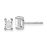 14k White Gold 4.8x3.95mm Radiant Earring Mountings