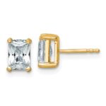14k 2 carat Lab Grown Diamond VS+ F+ Radiant Complete Four Prong Stud Earrings