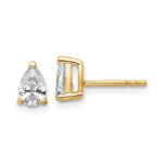 14ky .75ct Pear 3 Prong Earring Mountings