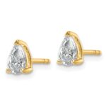14ky .75ct Pear 3 Prong Earring Mountings - Image 2