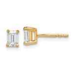 14k Yellow Gold 4.5x3.3mm Emerald Earring Mountings