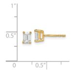 14k Yellow Gold 4.5x3.3mm Emerald Earring Mountings - Image 3