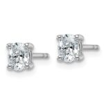 14k White Gold 1/2 carat Certified Lab Grown Diamond VS+ F+ Complete Oval Four Prong Stud Earrings - Image 2