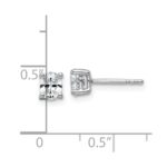 14k White Gold 1/2 carat Lab Grown Diamond VS/SI+ G+ Complete Oval Four Prong Stud Earrings - Image 4