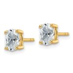 14k 1 carat Lab Grown Diamond VS/SI+ G+ Complete Oval Four Prong Stud Earrings - Image 2