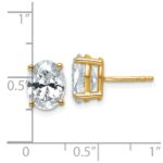 14k 3 carat Certified Lab Grown Diamond VS+ F+ Complete Oval Four Prong Stud Earrings - Image 4