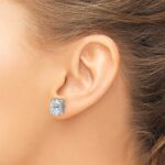 14k White Gold 4 carat Certified Lab Grown Diamond VS/SI+ G+ Complete Oval Four Prong Stud Earrings - Image 3