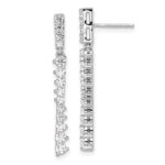 14k White Gold 1 carat Lab Grown Diamond VS/SI+ G+ Complete Dangle Post Earrings
