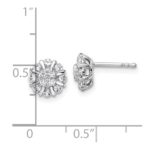 14k White Gold 1/2 carat Lab Grown Diamond VS/SI+ G+ Complete Halo Post Earrings - Image 4