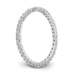 14k White Gold 1/2 carat Lab Grown Diamond VS/SI+ G+ Complete Size 4 Shared Prong Eternity Band - Image 6