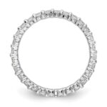 14k White Gold 1 carat Lab Grown Diamond VS/SI+ G+ Complete Size 6 Shared Prong Eternity Band - Image 2