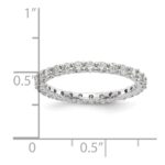 14k White Gold 1 carat Lab Grown Diamond VS/SI+ G+ Complete Size 4.5 Shared Prong Eternity Band - Image 3
