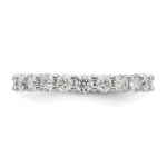 14k White Gold 2 carat Lab Grown Diamond VS/SI+ G+ Complete Size 4.5 Shared Prong Eternity Band - Image 3