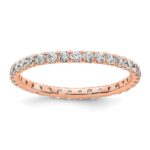 True Origin 14K Rose Gold 1/2 carat Lab Grown Diamond VS+ F+ Size 4.5 Complete Eternity Band