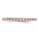 True Origin 14K Rose Gold 1/2 carat Lab Grown Diamond VS+ F+ Size 6 Complete Eternity Band - Image 3