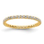 True Origin 14K Yellow Gold 1/2 carat Lab Grown Diamond VS+ F+ Size 6 Complete Eternity Band