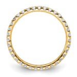 True Origin 14K Yellow Gold 1/2 carat Lab Grown Diamond VS+ F+ Size 6.5 Complete Eternity Band - Image 2