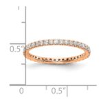 14k Rose Gold 1/2 carat Lab Grown Diamond VS/SI+ G+ Complete Size 6.5 Shared Prong Eternity Band - Image 3