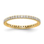 14k 1/2 carat Lab Grown Diamond VS/SI+ G+ Complete Size 4 Shared Prong Eternity Band