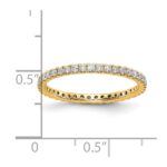 14k 1/2 carat Lab Grown Diamond VS/SI+ G+ Complete Size 9 Shared Prong Eternity Band - Image 3