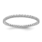 True Origin 14K White Gold 1/2 carat Lab Grown Diamond VS+ F+ Size 8 Complete Eternity Band