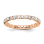 14k Rose Gold 1 carat Lab Grown Diamond VS/SI+ G+ Complete Size 6 Shared Prong Eternity Band