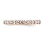True Origin 14K Rose Gold 1 carat Lab Grown Diamond VS+ F+ Size 8.5 Complete Eternity Band - Image 3