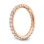 14k Rose Gold 1 carat Lab Grown Diamond VS/SI+ G+ Complete Size 6 Shared Prong Eternity Band - Image 6