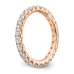 14k Rose Gold 1 1/2 carat Lab Grown Diamond VS/SI+ G+ Complete Size 6 Shared Prong Eternity Band - Image 5