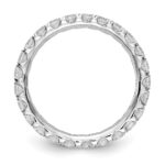 14k White Gold 1 1/2 carat Lab Grown Diamond VS/SI+ G+ Complete Size 4 Shared Prong Eternity Band - Image 2
