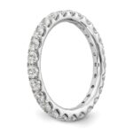 True Origin 14K White Gold 1 1/2 carat Lab Grown Diamond VS+ F+ Size 6 Complete Eternity Band - Image 7